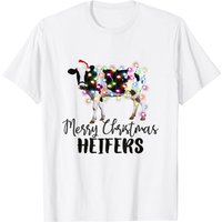 T-shirt pour hommes Merry Christmas Heifers Farm Santa Cow — T-shirts pour hommes