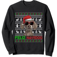 Sweatshirt de Noël Weimaraner Dog Feliz Navidog pour Unisexe — Sweats à capuche pour hommes