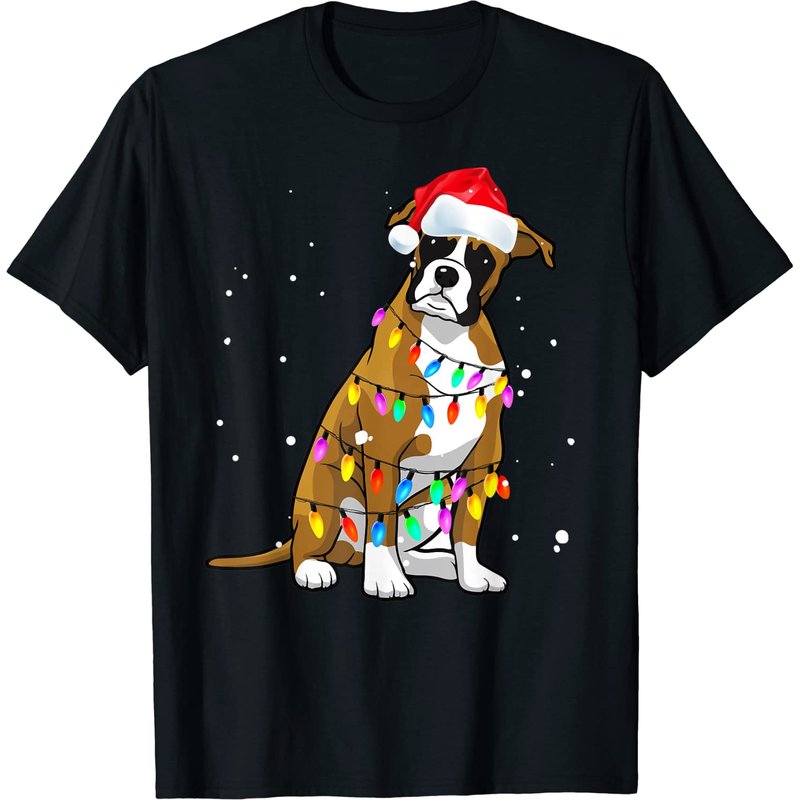 T-shirt Cadeau de Noël Chien Boxer pour Hommes — T-shirts pour hommes