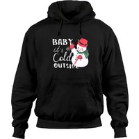 Hoodie Bonhomme de Neige à Carreaux de Noël — Sweats à capuche pour hommes