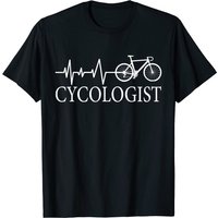 T-shirt de cadeau de cyclisme Cycologist Heartbeat pour hommes