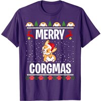 T-shirt Corgi Ugly Christmas Sweater Merry Corgmas Santa pour hommes