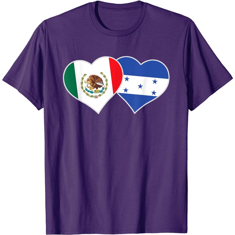 T-shirt pour hommes avec le drapeau du Mexique et du Honduras — T-shirts pour hommes