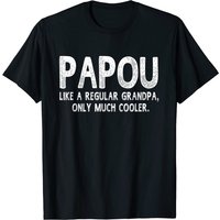 T-shirt Papou pour hommes en noir