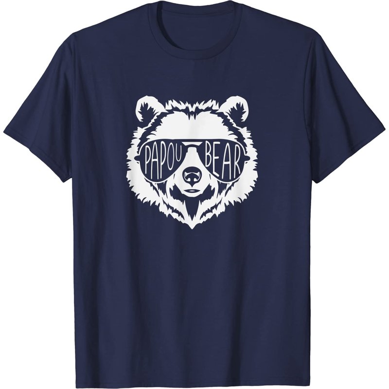 T-shirt Papou pour hommes en noir — T-shirts pour hommes