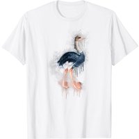 Ostrich Cartoon Graphic Color T-Shirt for Men