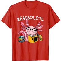 T-shirt pour hommes Readsolotl Axolotl Lecture Poisson Livres Lézard — T-shirts pour hommes