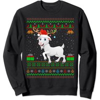 Sweatshirt de Noël Goat Lover avec chapeau de Santa pour unisexe — Sweats à capuche pour hommes