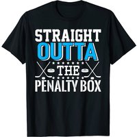 Straight Outta The Penalty Box Hockey Player T-Shirt for Men