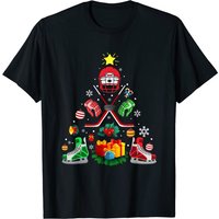 Ice Hockey Christmas Tree T-Shirt for Men