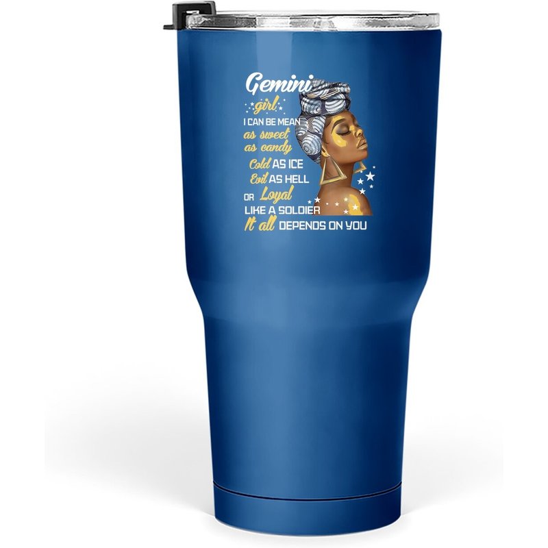 Tasse d'anniversaire pour fille Gémeaux 30 Oz - Bleu royal — Tasses et gobelets