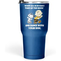 Snoopy Tumbler 30 Oz - Turn Up The Music And Dance With Your Dog