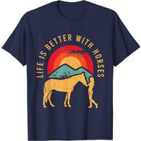 Horsewoman T-Shirt for Men in Black