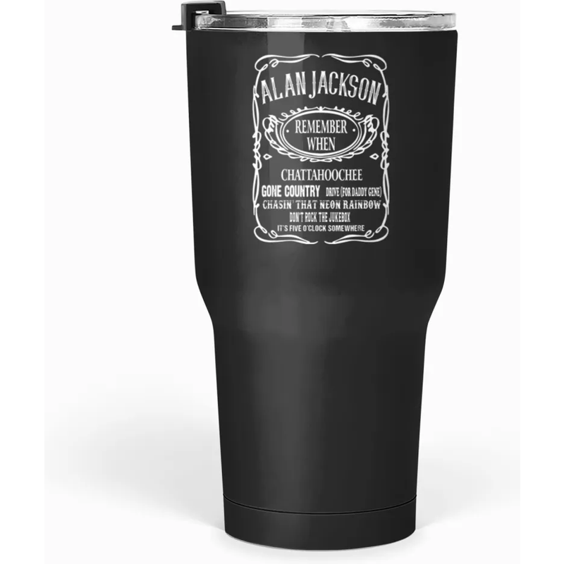 Remembers When Alan Arts Jacksons Est.1958 Outlaws Tumbler 30 Oz — Mugs & Tumblers