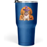 Halloween Pug Dog Witch Hat Pumpkin Moon Tumbler 30 Oz — Mugs & Tumblers