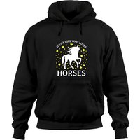 Hoodie Femme Horse Juste Une Fille Qui Aime Les Chevaux — Sweats à capuche pour hommes