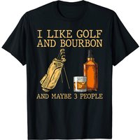 T-shirt I Like Golf And Bourbon And Maybe 3 People pour hommes — T-shirts pour hommes