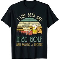 T-shirt pour hommes I Like Beer Drinking & Disc Golf