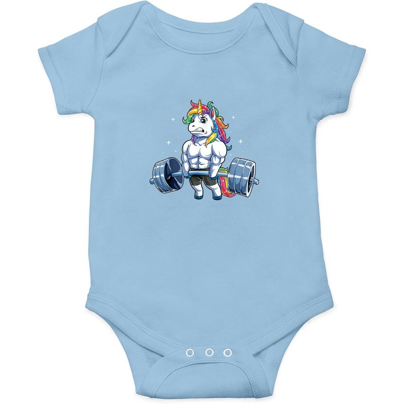Unicorn Weightlifting Onesie pour bébé - Deadlift Fitness Gym — Bodys bébé