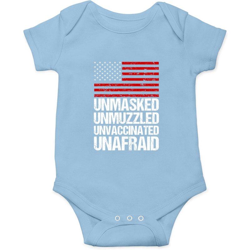 Body Unmasked Unmuzzled Unvaccinated Unafraid Flag America — Bodys bébé