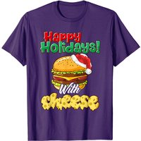 T-shirt Cheeseburger de Noël Happy Holidays with Cheese