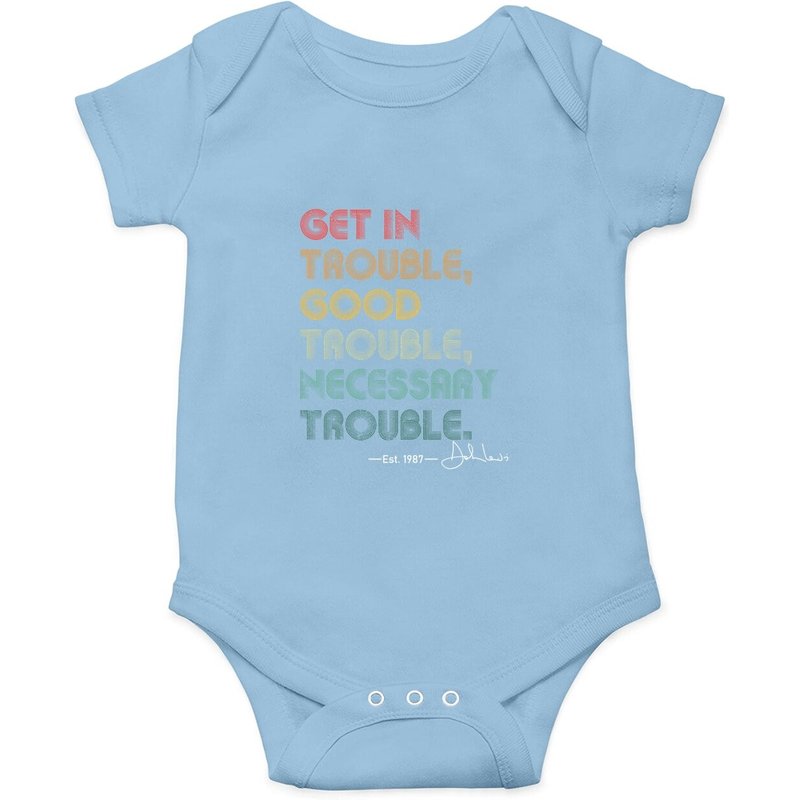 John Lewis Onesie Get In Good Necessary Trouble Justice Sociale — Bodys bébé