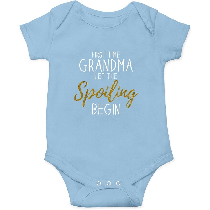 Grandma Laissez le Gâtage Commencer Cadeau Première Grand-mère Onesie — Bodys bébé