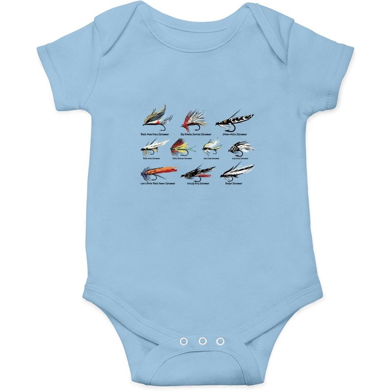 Body Vintage Mouches de Pêche en Couleur — Bodys bébé