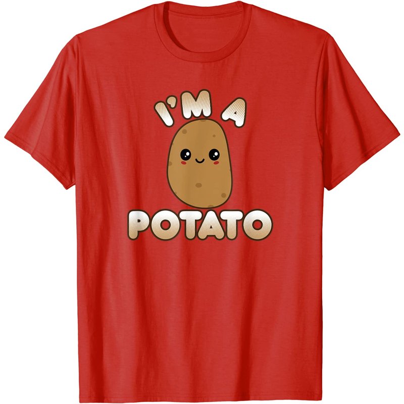 Funny Potato Costume Men's T-Shirt in Kawaii Style — Mens T Shirts