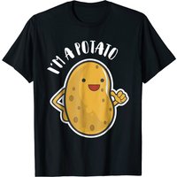 T-shirt I Am A Potato pour hommes en noir
