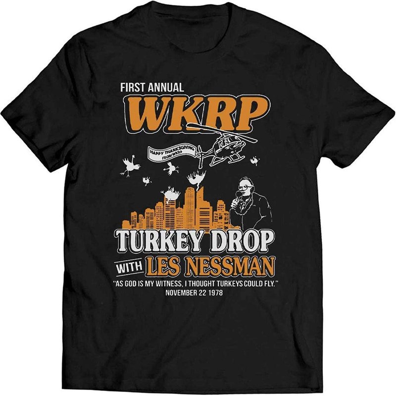T-Shirt Les Nessman Humouristique de Thanksgiving Noir pour Hommes — T-shirts pour hommes