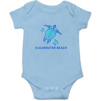 Grenouillère Clearwater Beach Floride Tortue Tribale Bleue de Mer — Bodys bébé