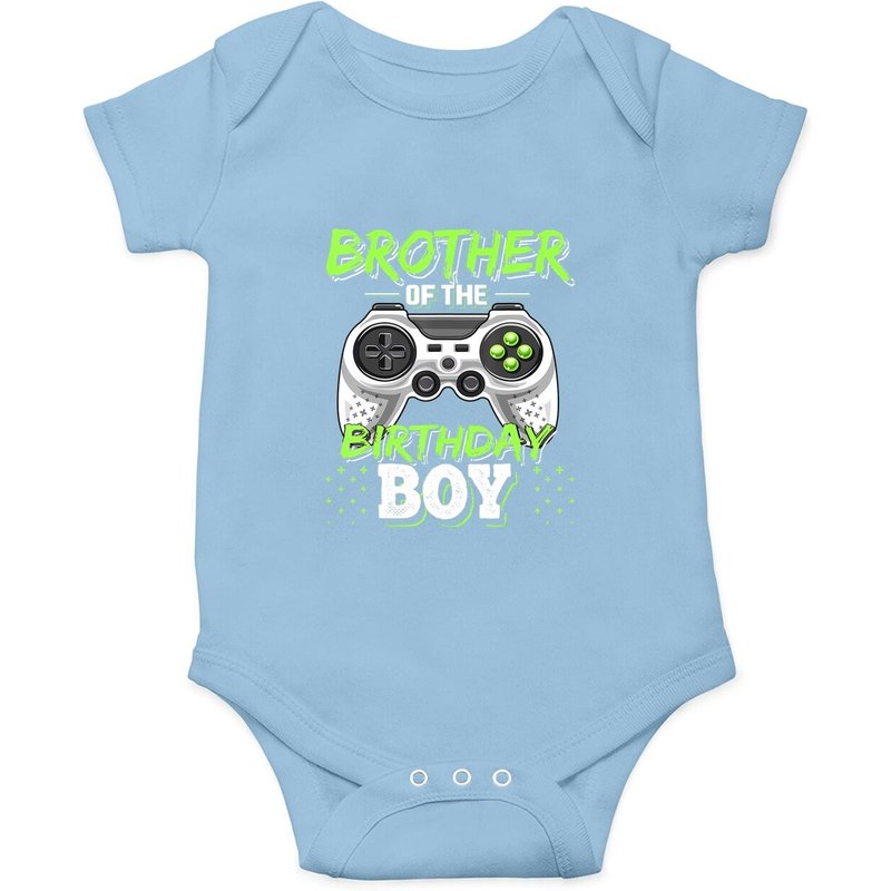 Body d'anniversaire pour le frère du garçon avec thème de jeu vidéo — Bodys bébé