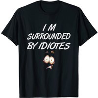 T-shirt Je suis entouré d'idiots pour hommes en noir — T-shirts pour hommes