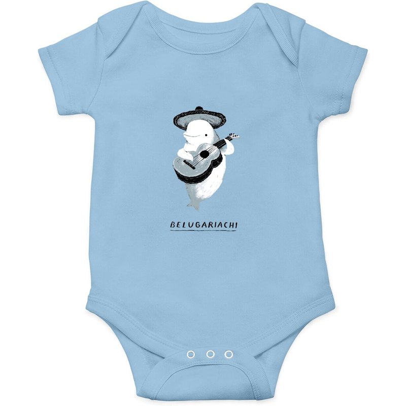 Belugariachi Combinaison Baleine Beluga en Orange Vintage — Bodys bébé