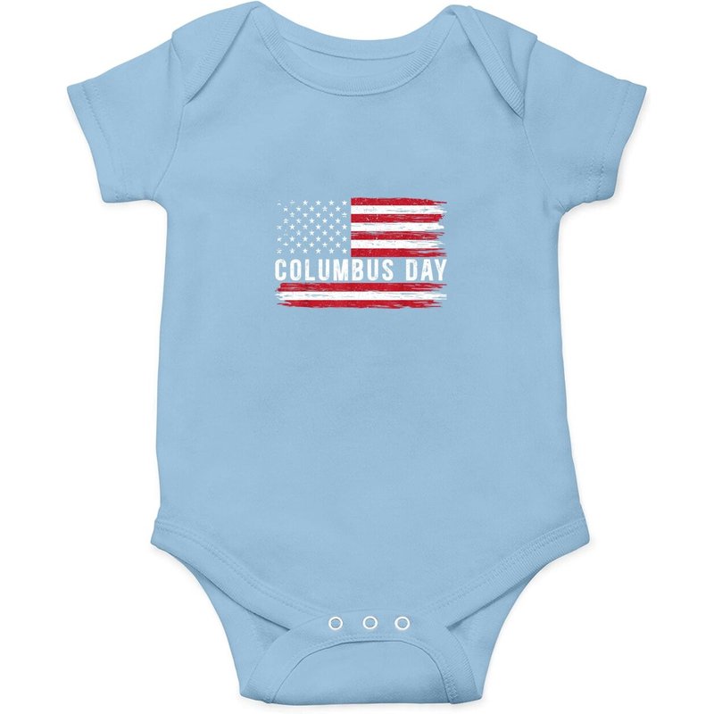 Body Christopher Columbus Day Drapeau USA Héritage Italo-Américain — Bodys bébé