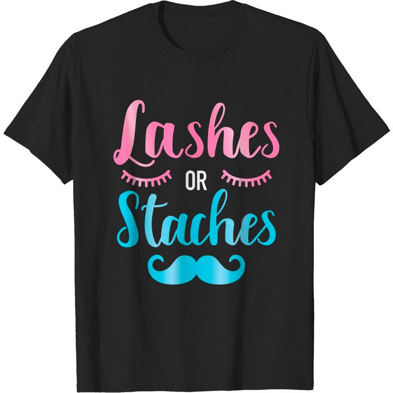 T-shirt de Révélation de Genre pour Hommes - Cils ou Moustaches