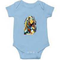 Bodysuit Basset Hound Dessin à la Main Amoureux des Chiens — Bodys bébé