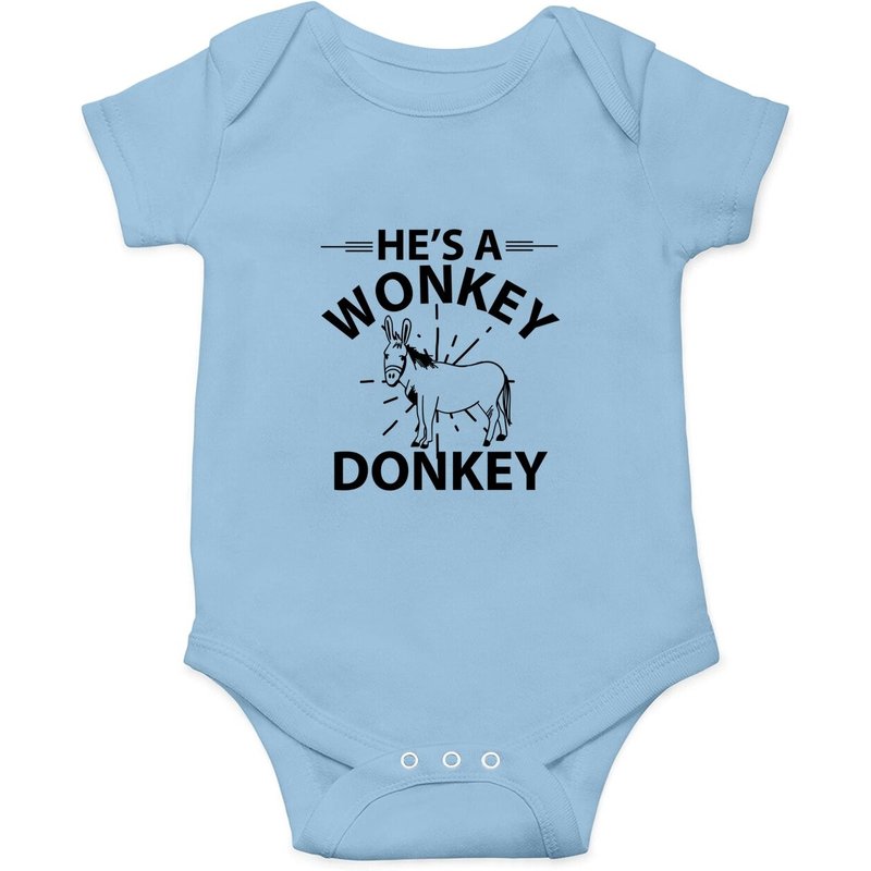 Onesie He's A Wonkey Donkey en Orange Vintage — Bodys bébé