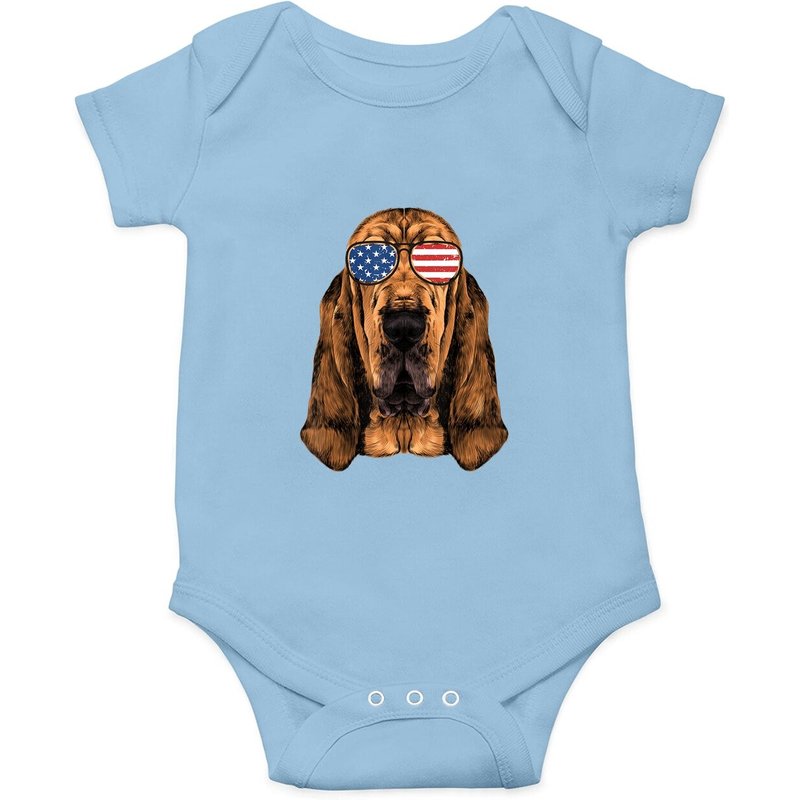 Body pour chien Bloodhound avec drapeau américain — Bodys bébé