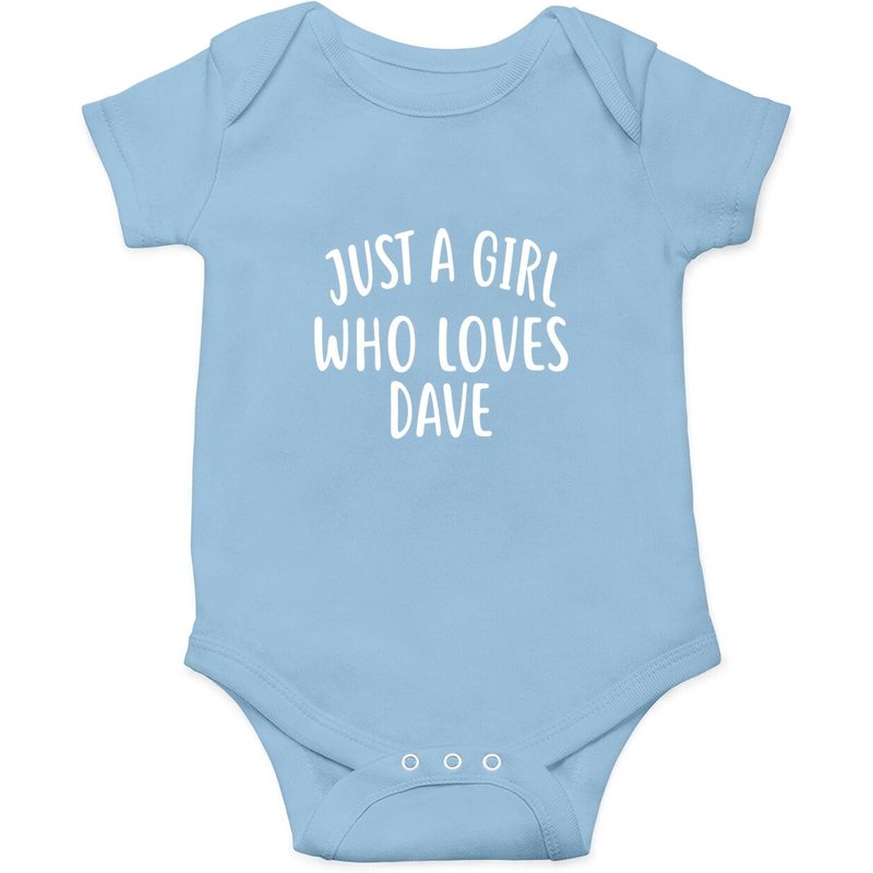 Just A Girl Who Loves Dave Onesie — Bodys bébé
