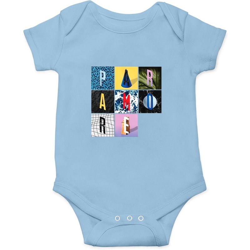 Paramore Band Texture Box Grid Baby Onesie — Baby Onesies