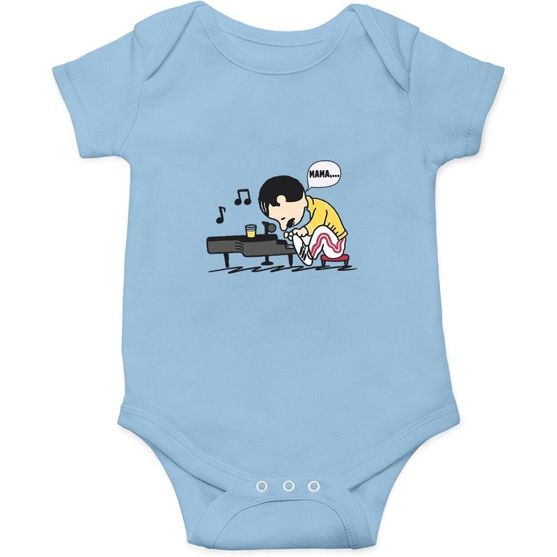 Mama Schroeder Playing Piano Freddie Mercury Onesie — Bodys bébé