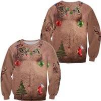 Ugly Christmas Sweater 3D Printed Pullover Long Sleeve Sweatshirt