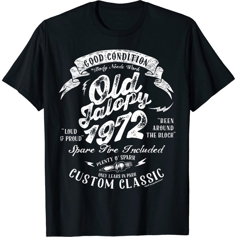 T-shirt Old Jalopy 50e anniversaire Voiture Classique 1972 pour hommes — T-shirts pour hommes