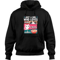 Otaku Just A Girl Who Loves Anime Cats & Ramen Hoodie Pullover — Sweats à capuche pour hommes