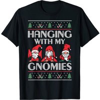T-shirt de Noël Moche Hanging With My Gnomies pour Hommes