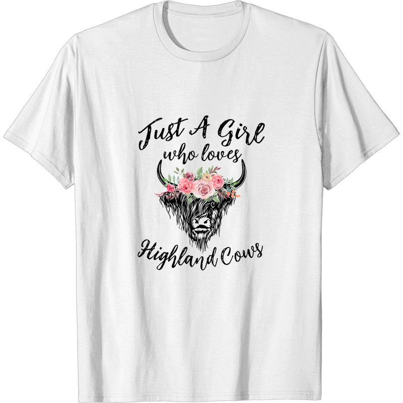 Just A Girl Who Loves Highland Cows T-shirt pour hommes — T-shirts pour hommes