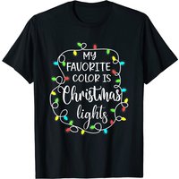 Mon Couleur Préférée Est Les Lumières de Noël T-Shirt pour Hommes — T-shirts pour hommes