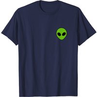 Alien Head Green T-Shirt for Men — Mens T Shirts